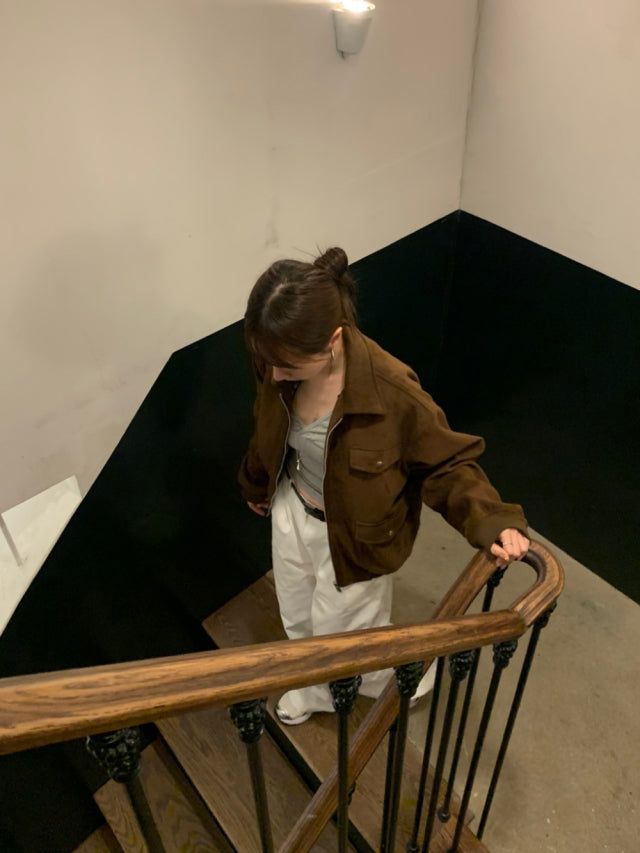 極簡基礎雙壓褶直褲