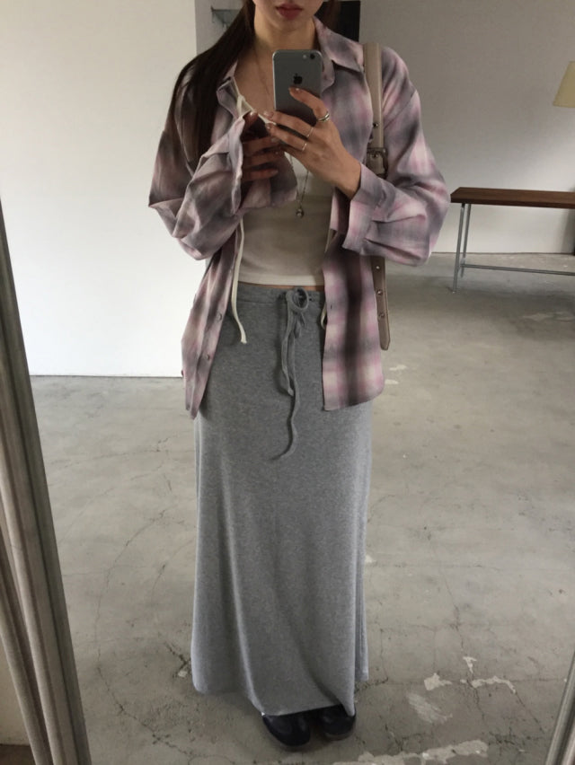 隨性抽繩垂感及踝裙