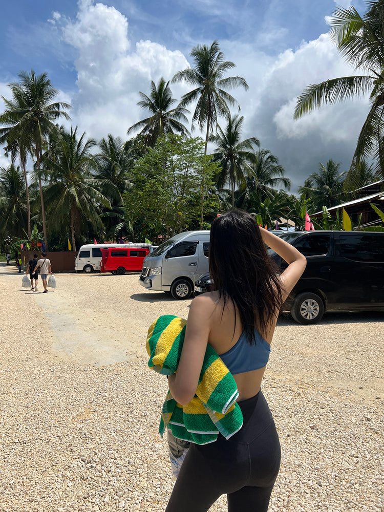 (現)高質美背細節窩夫紋理泳衣