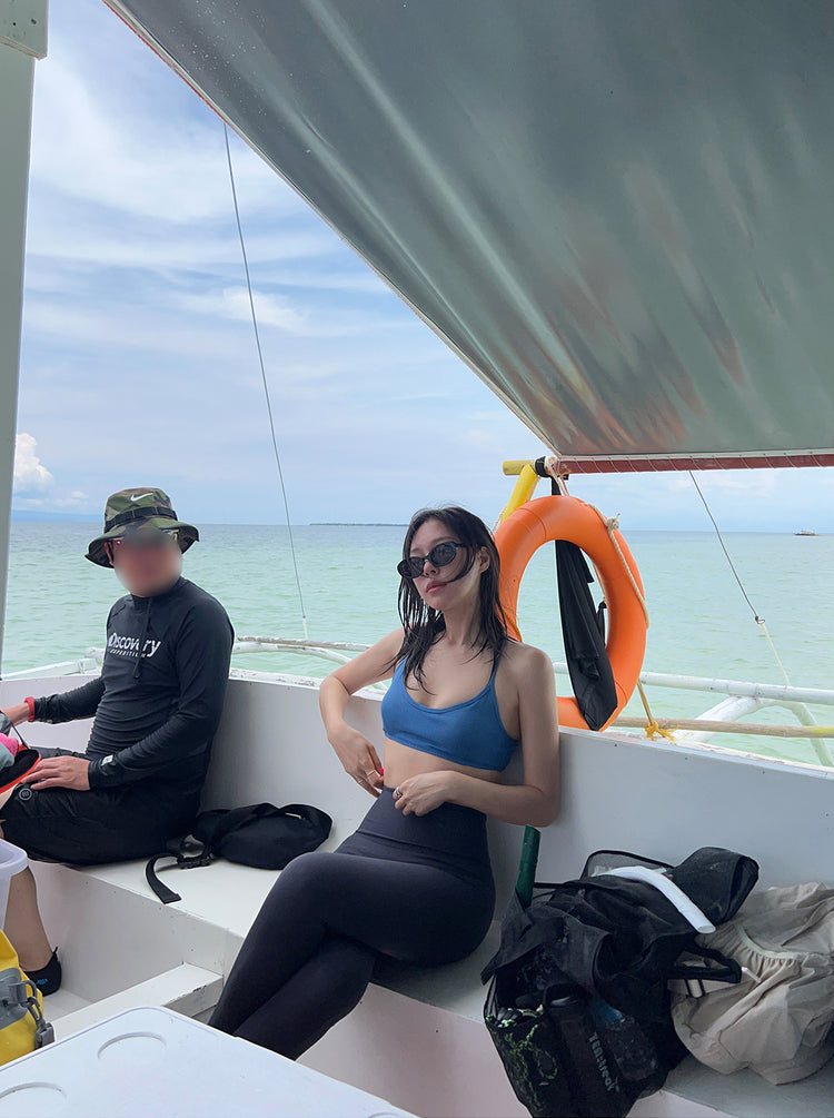 (現)高質美背細節窩夫紋理泳衣