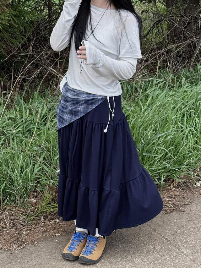 微透格紋三角巾