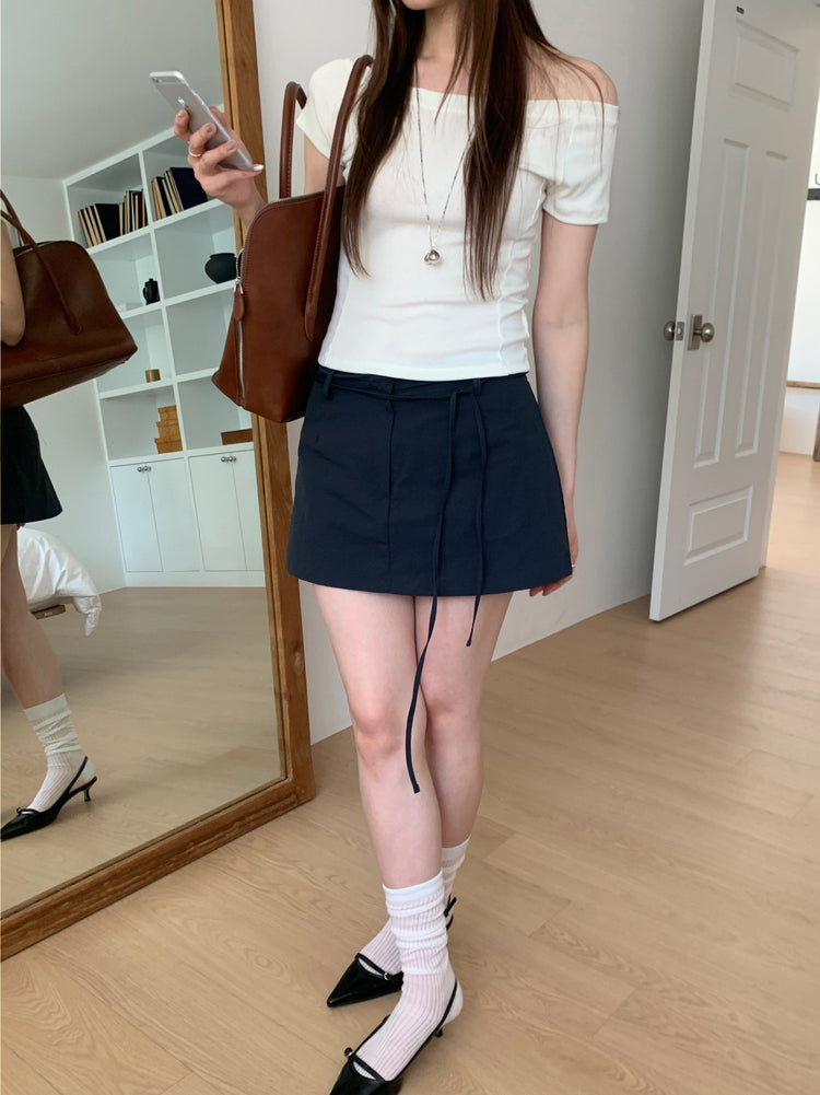 美肩側壓線修身上衣