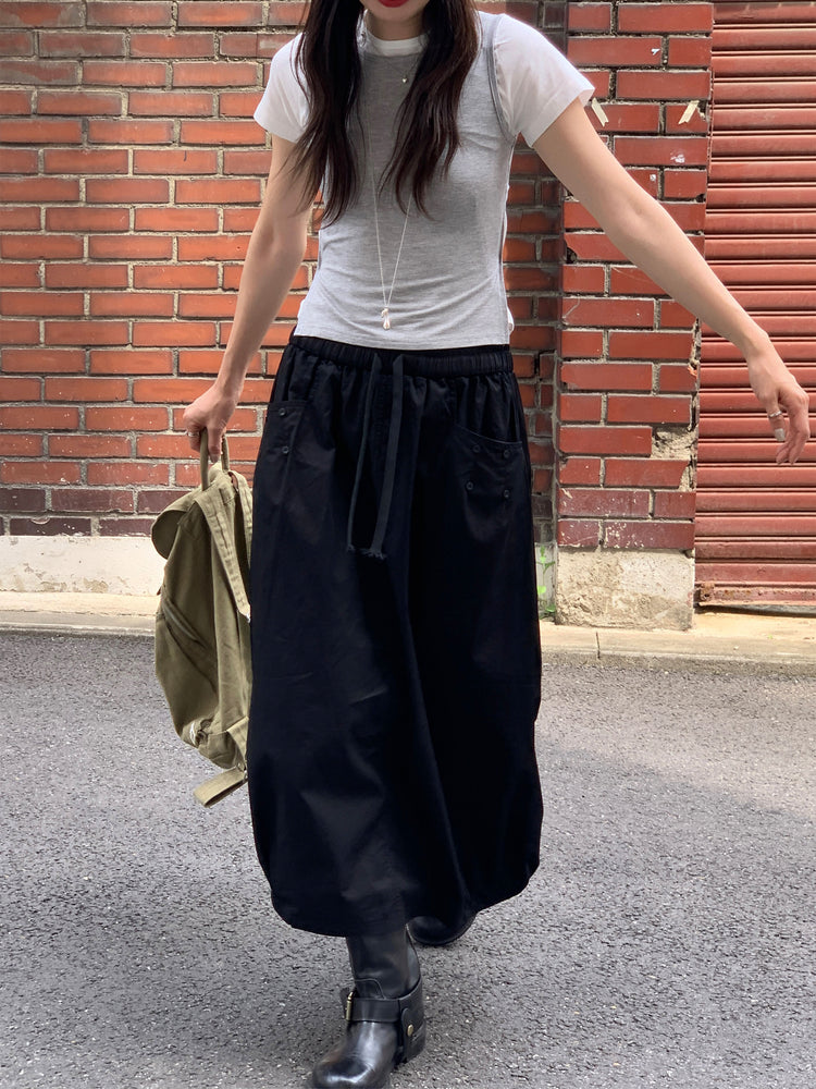 露腰綁帶細節背心