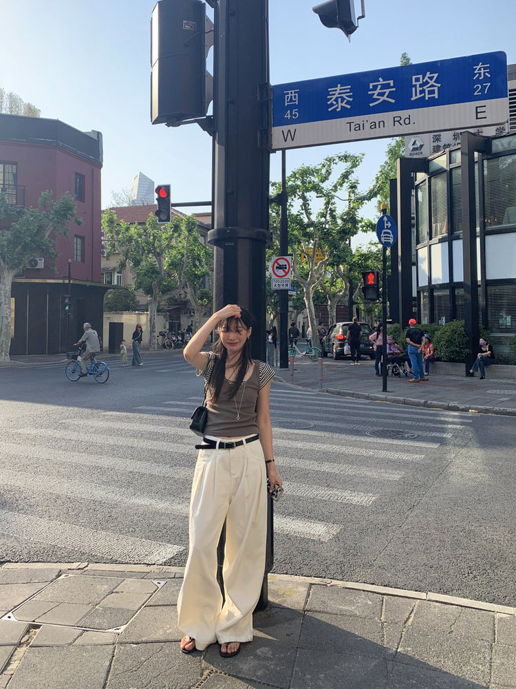 美色交疊V領背心