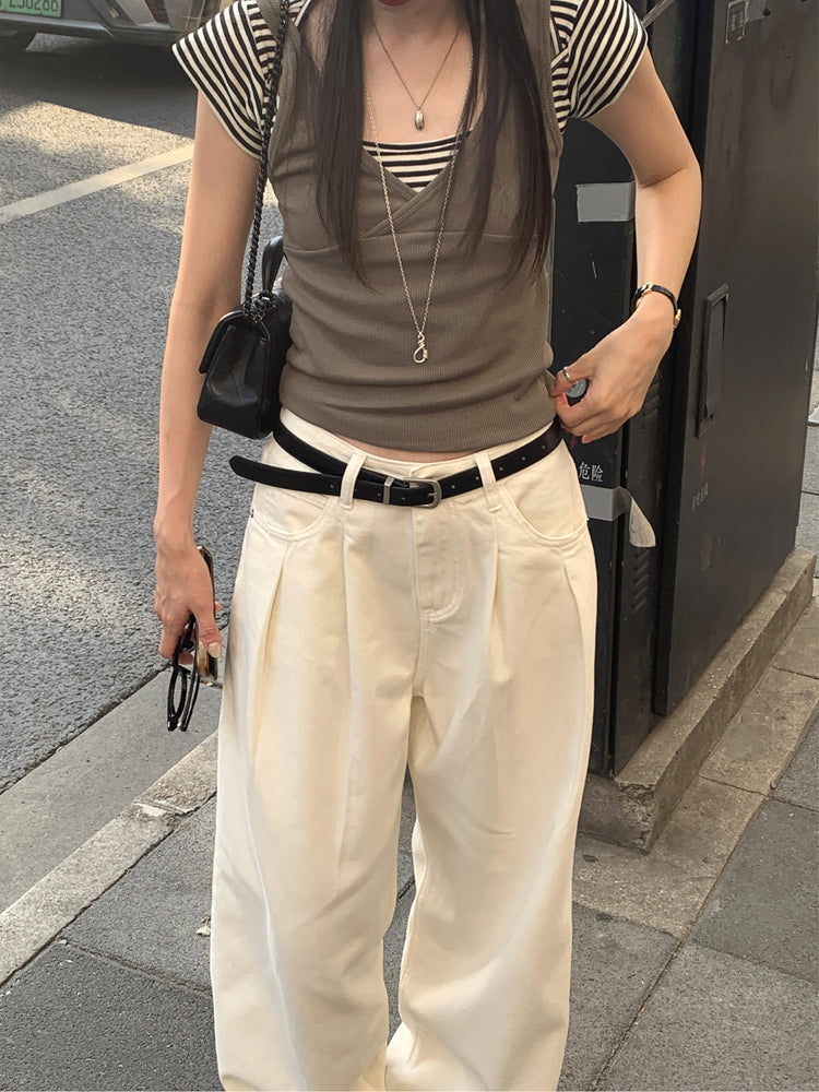 美色交疊V領背心