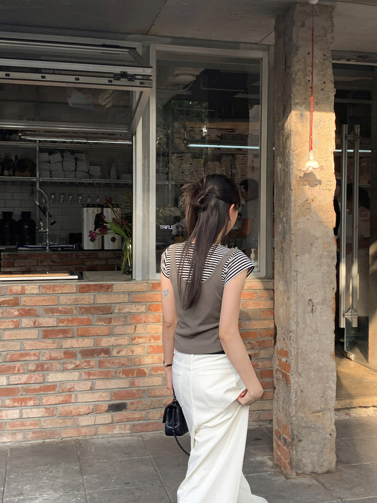 美色交疊V領背心