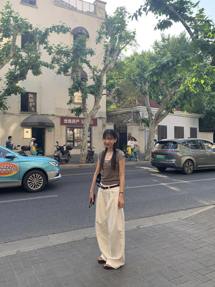 美色交疊V領背心