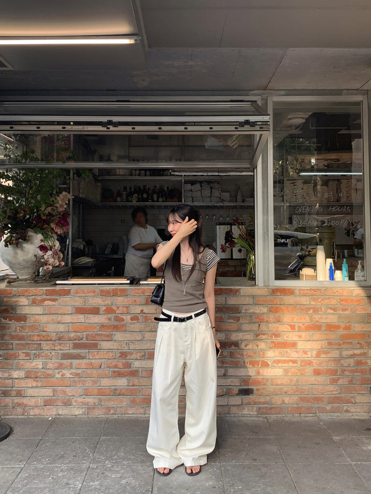 美色交疊V領背心