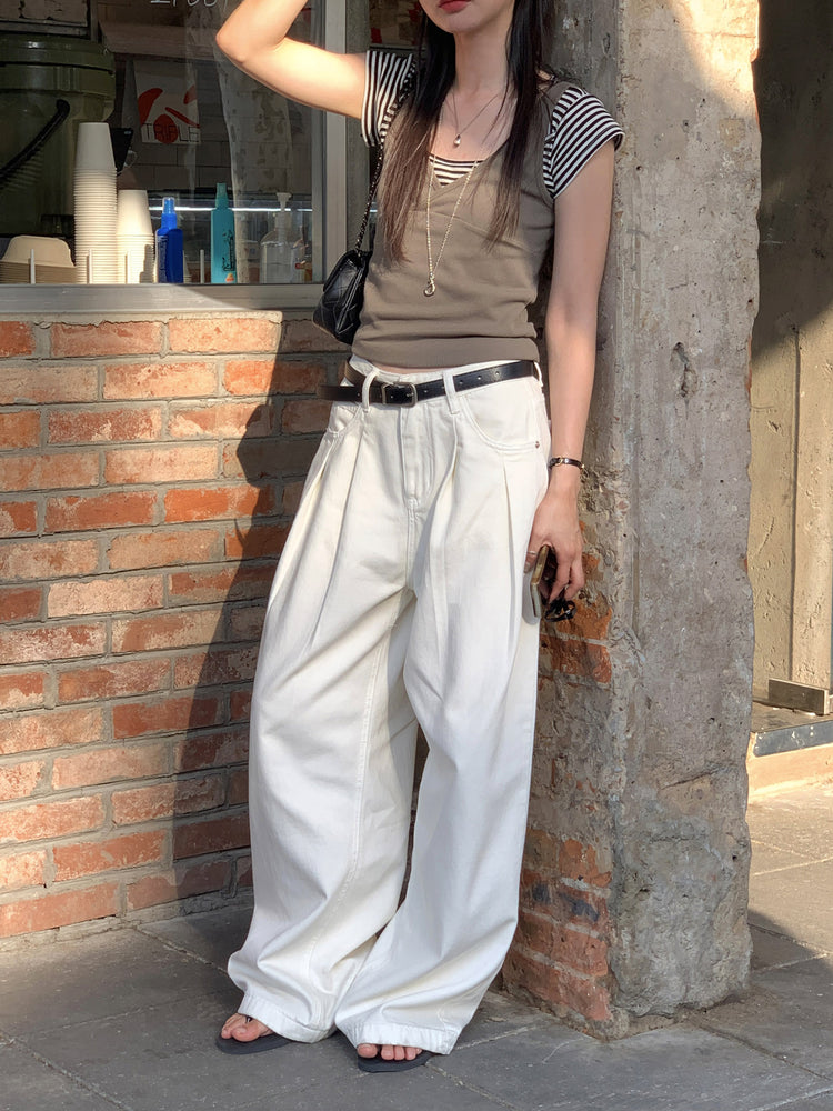 美色交疊V領背心