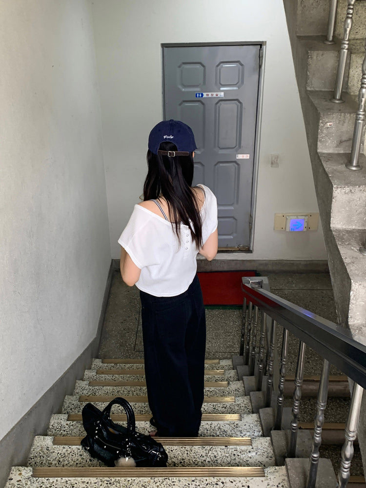 夏日清涼垂感牛仔直褲