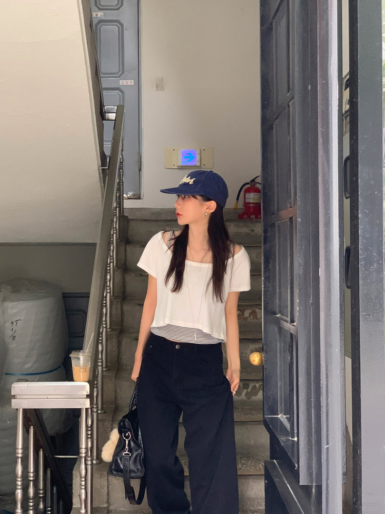 夏日清涼垂感牛仔直褲