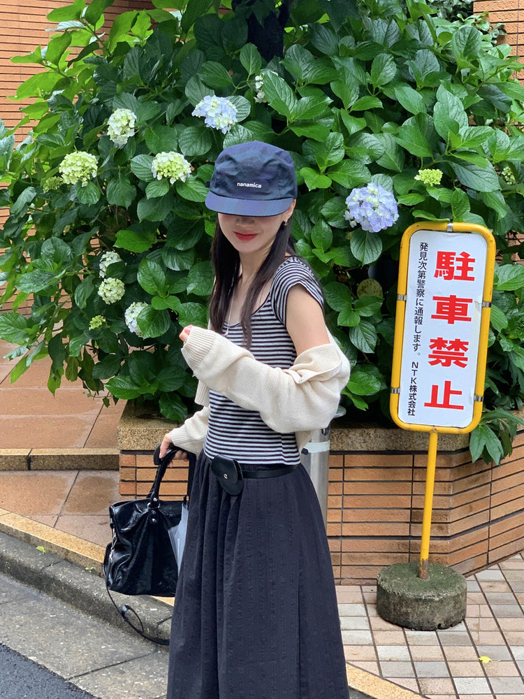 暗紋理荷葉邊細節半裙