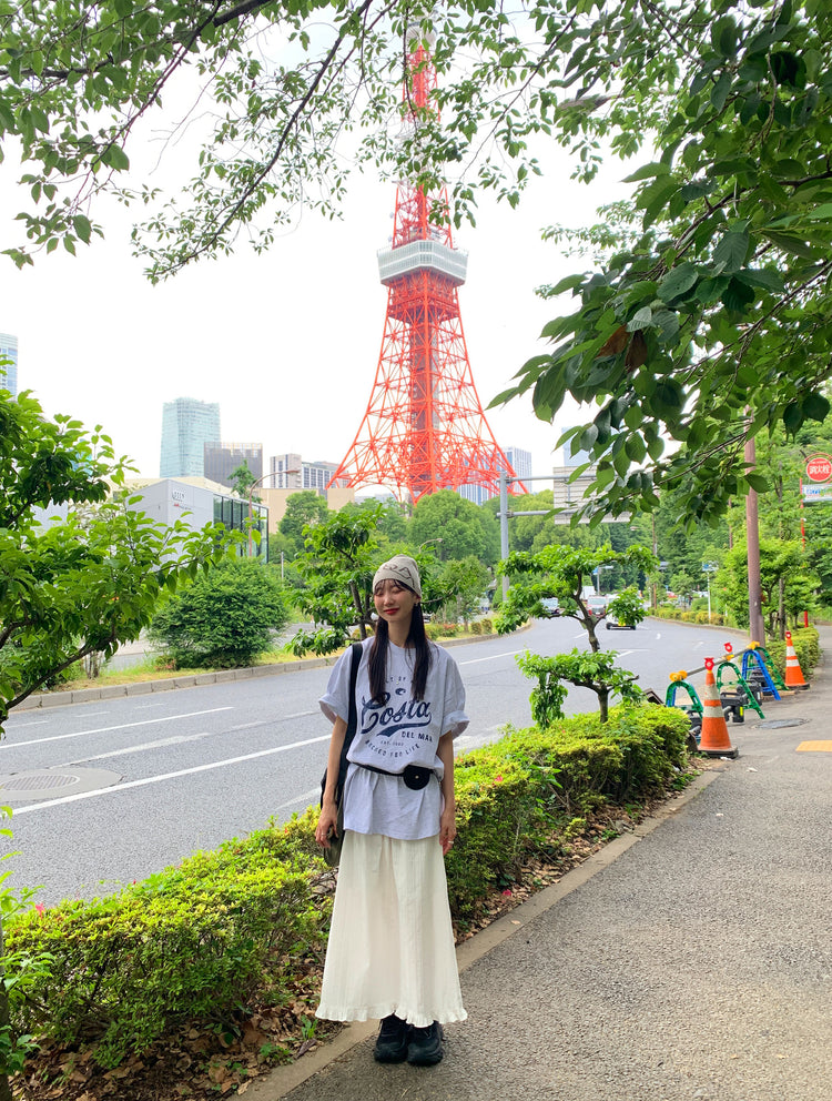 復古圖案休閒oversize t