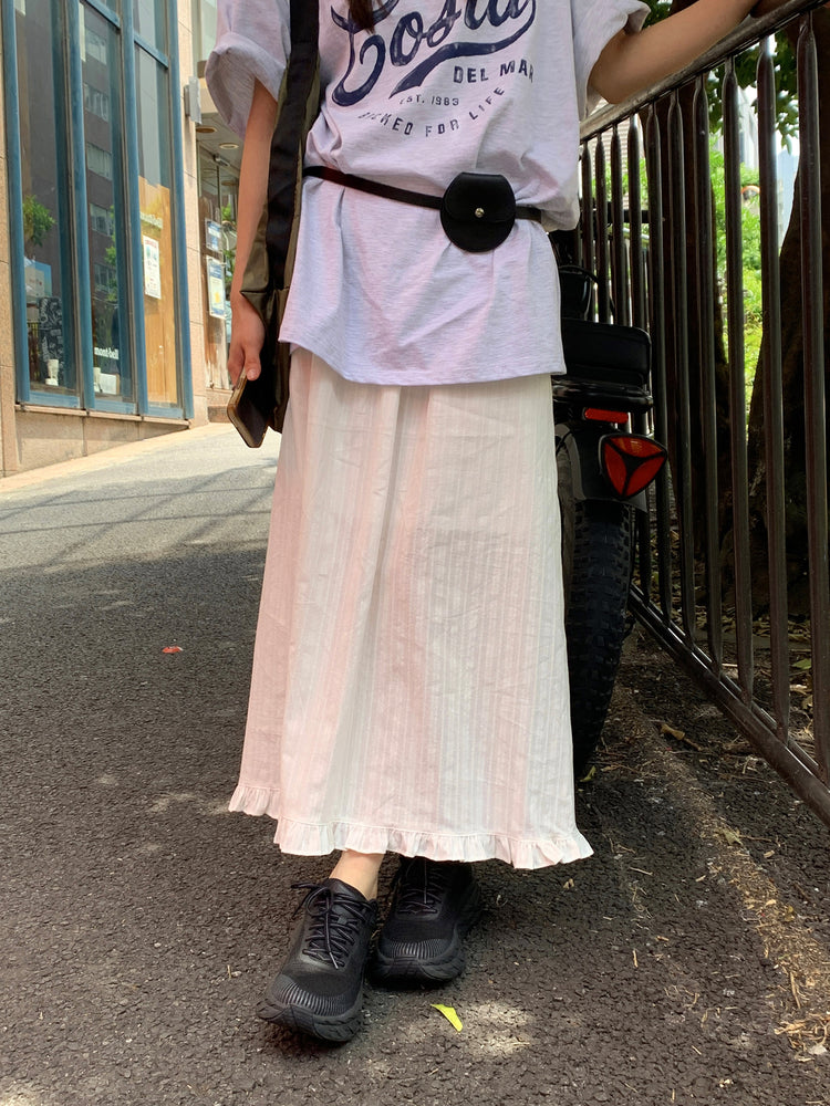 復古圖案休閒oversize t