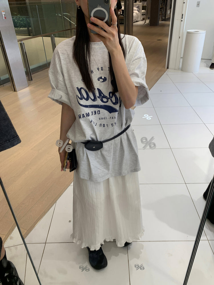 復古圖案休閒oversize t
