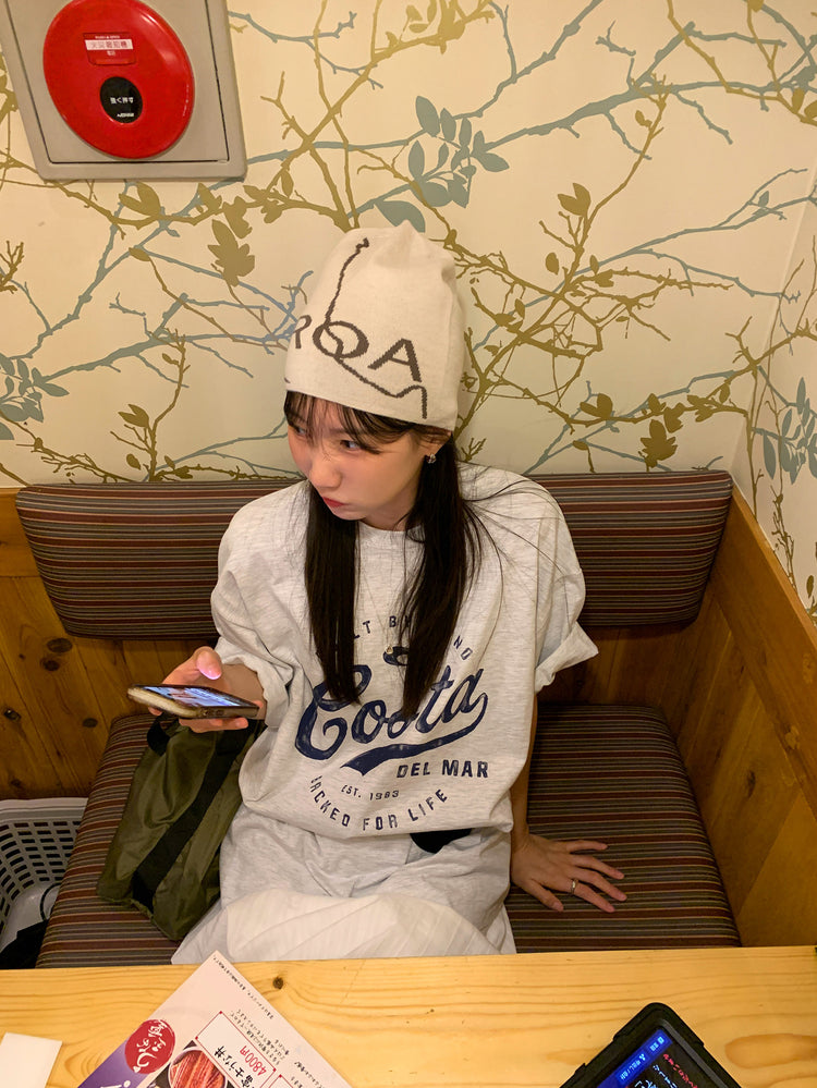 復古圖案休閒oversize t