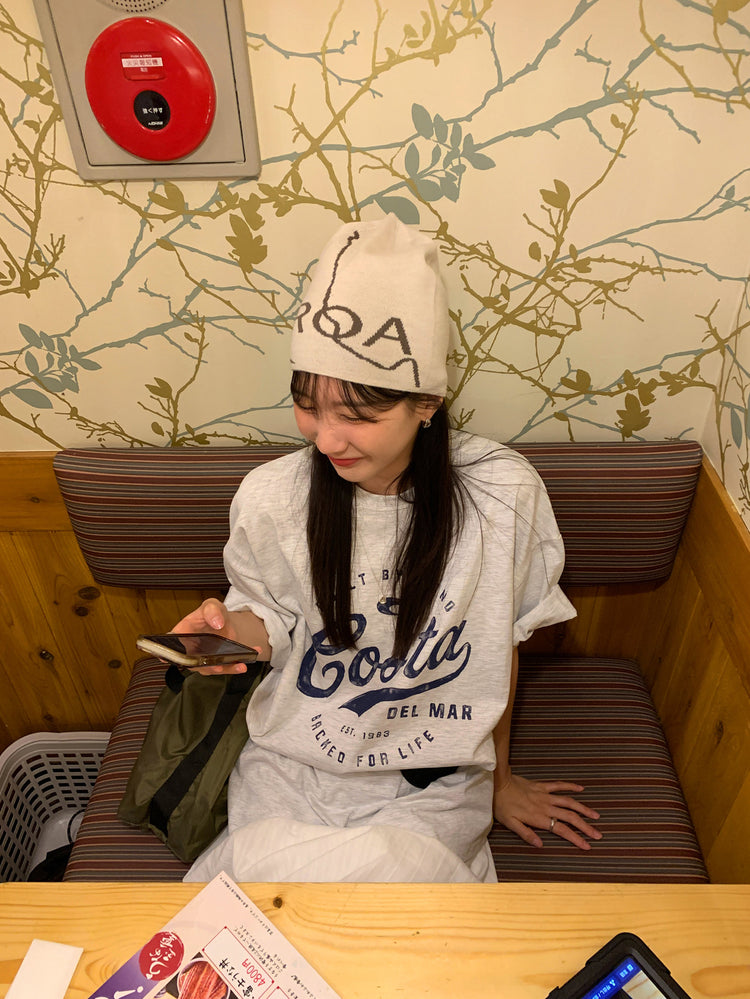 復古圖案休閒oversize t