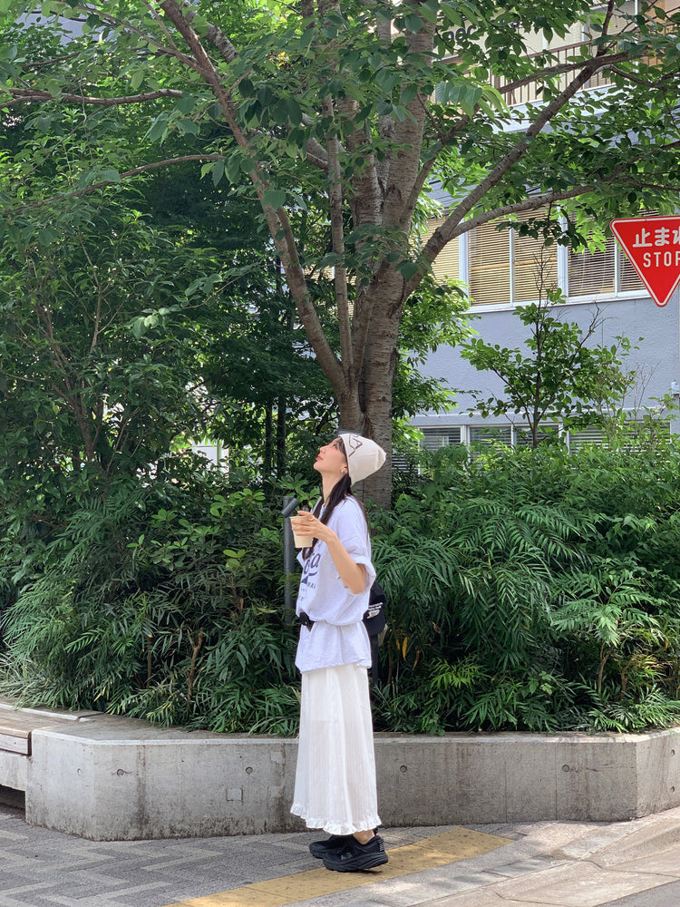 復古圖案休閒oversize t