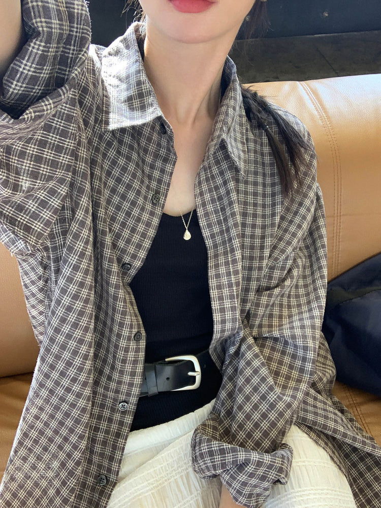 微透暗紋理側開叉細節長裙