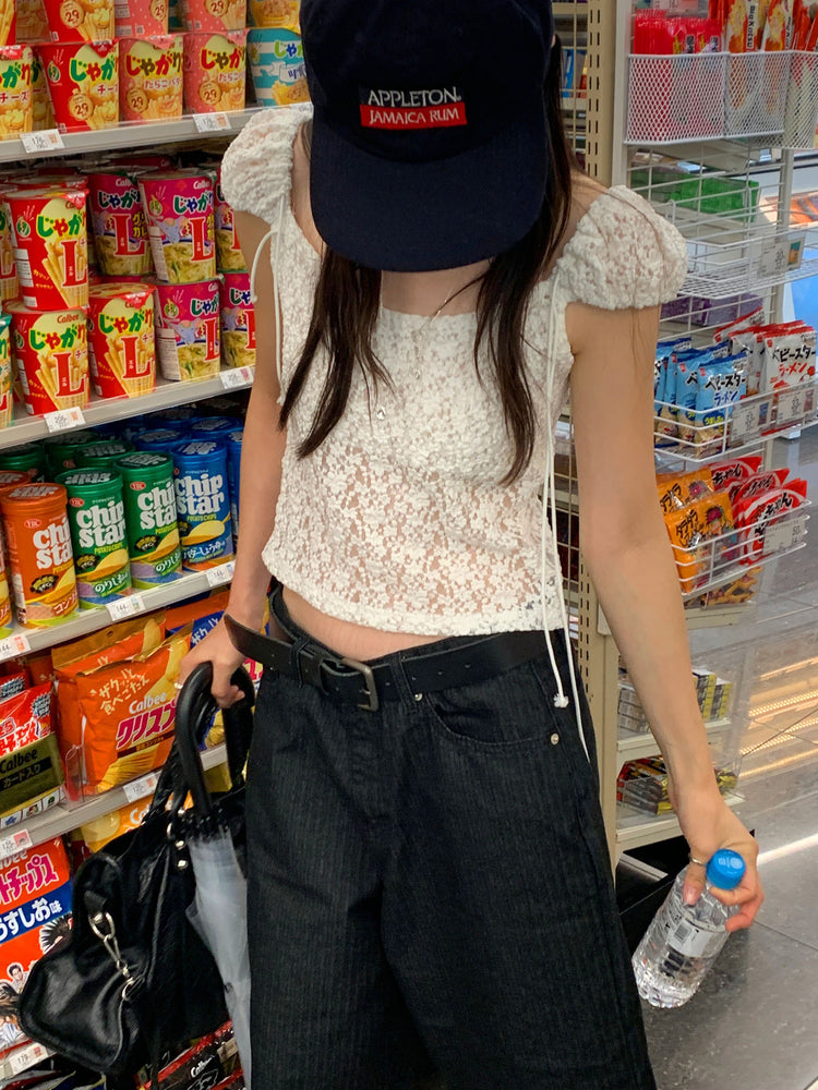 低調條紋五分褲