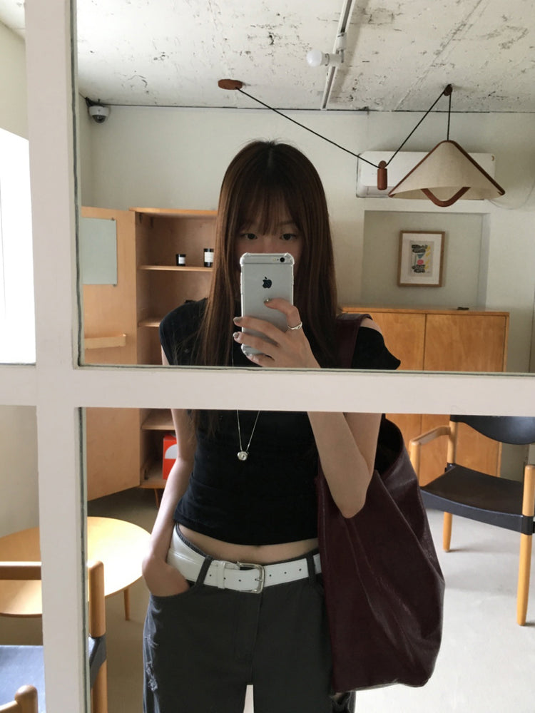 破壞感設計細節休閒直褲