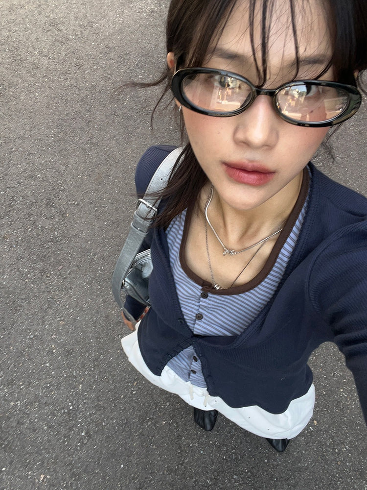 銀珠細節繭型休閒棉褲