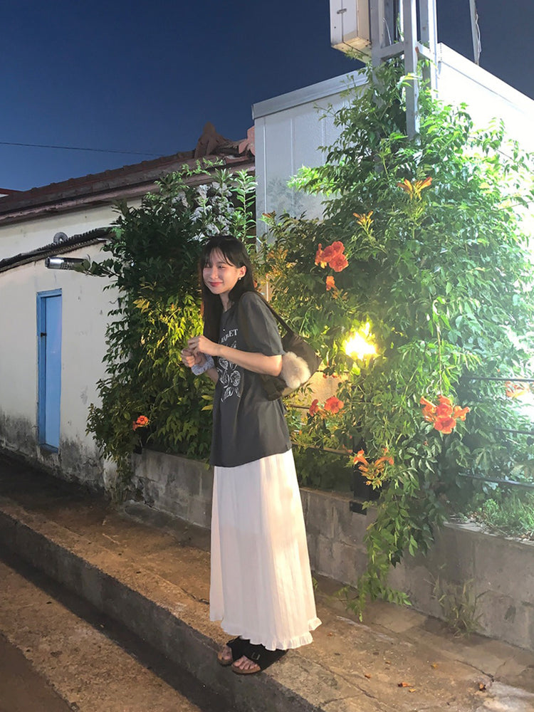 貝殼印花細節寬鬆t