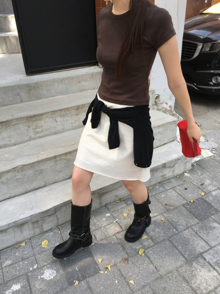 美色基礎合身修腰上衣