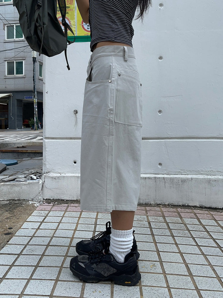 掛脖條紋撞色排鈕上衣