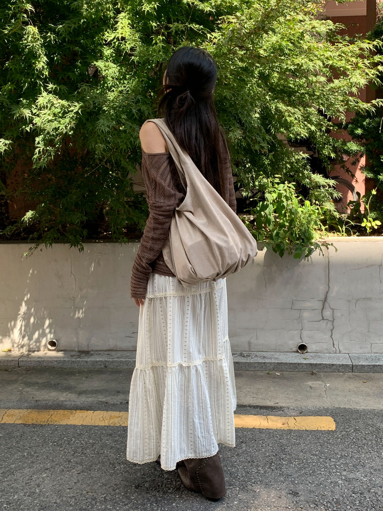 麂皮絨抓皺細節hobo bag(附小袋)