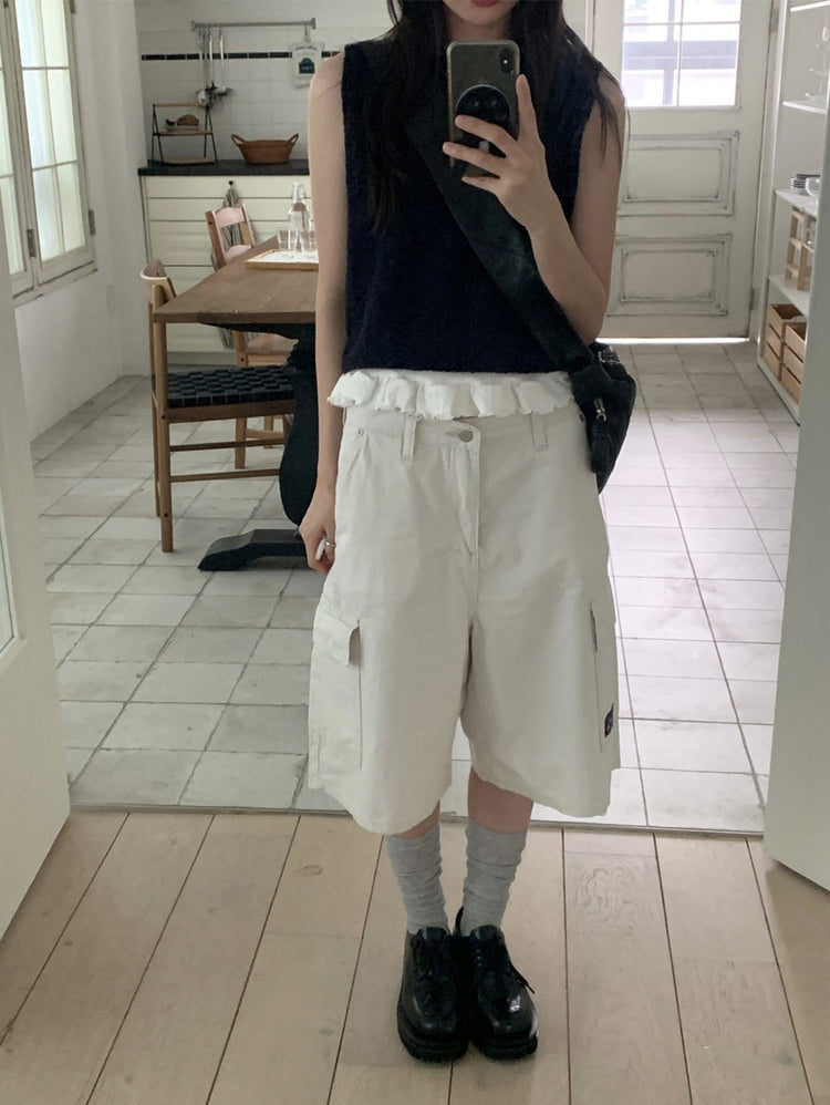 復古夏日涼感五分褲