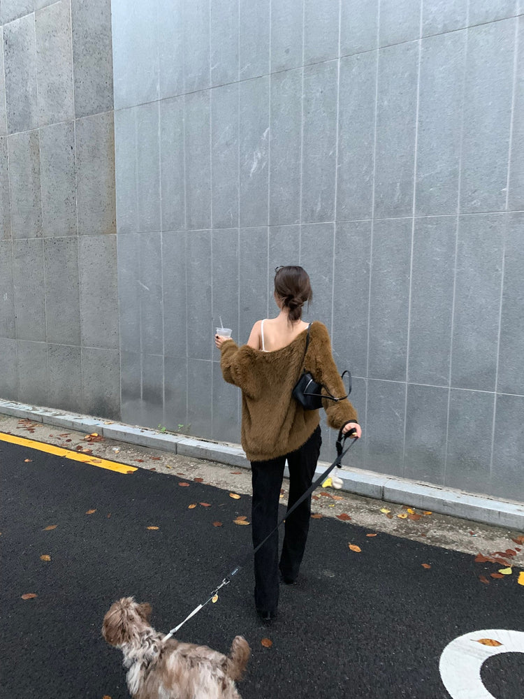 美色親膚毛絨質感外套