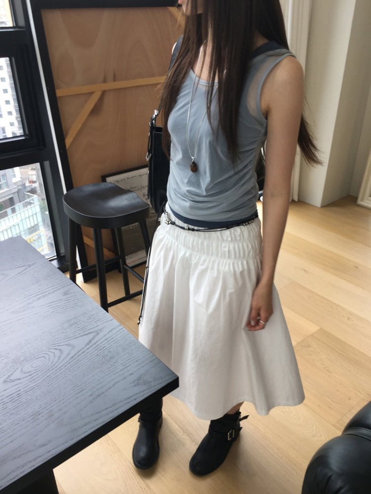 美色U領修身背心