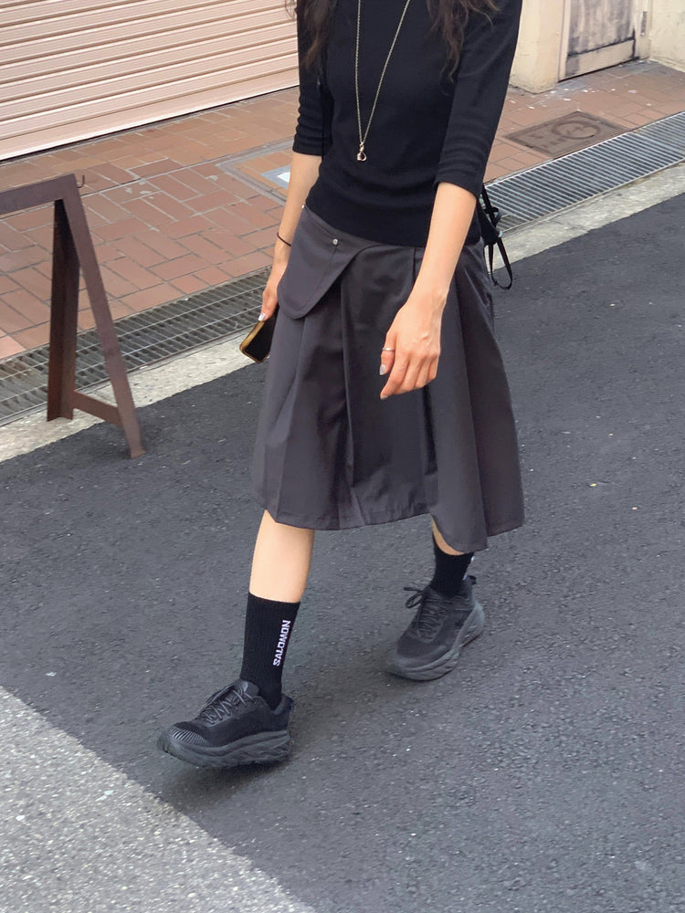 華夫格七分袖上衣