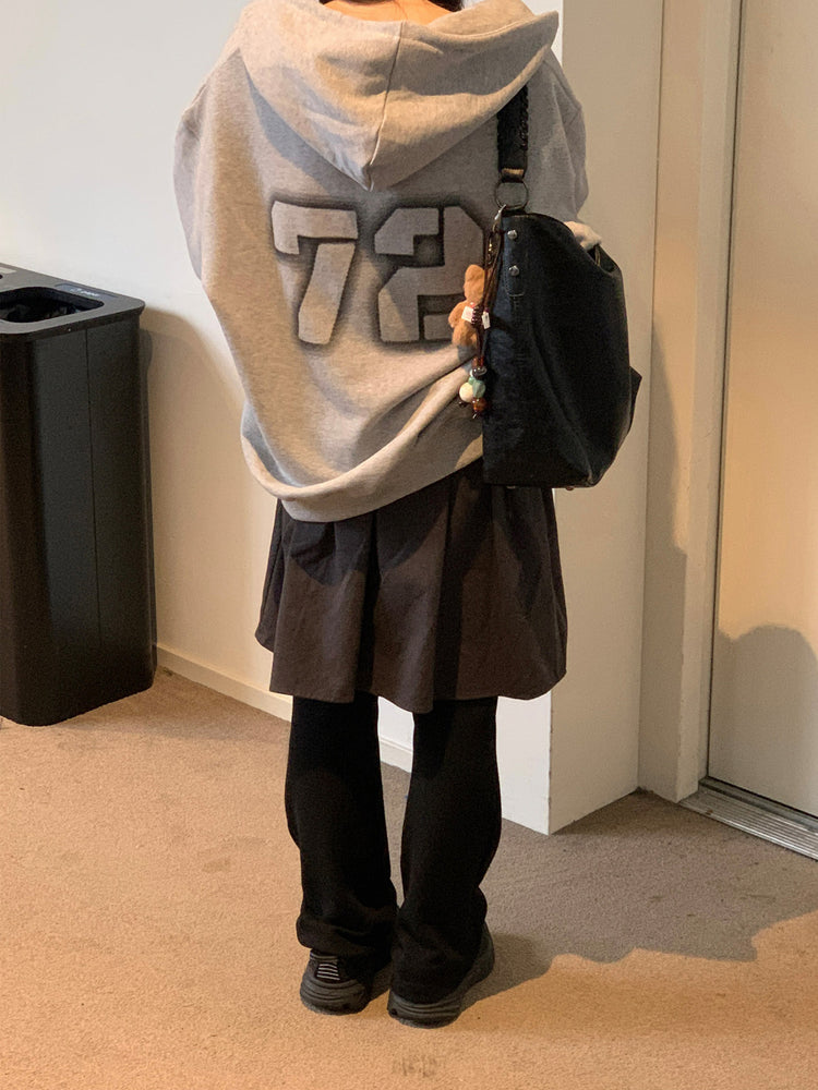 塗鴉數字細節連帽外套