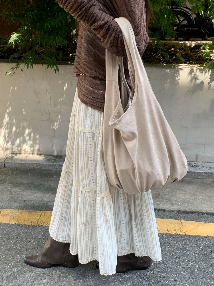 麂皮絨抓皺細節hobo bag(附小袋)