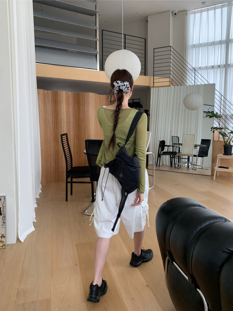 微透美色排鈕修身外套