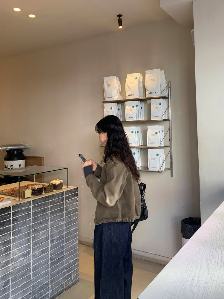 復古翻領洗水質感外套