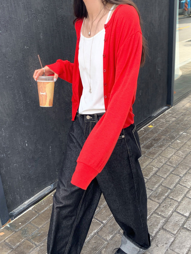美色排鈕束袖細節外套