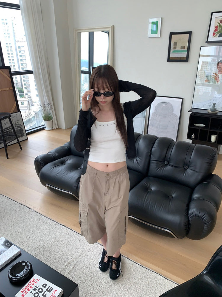 微透美色排鈕修身外套