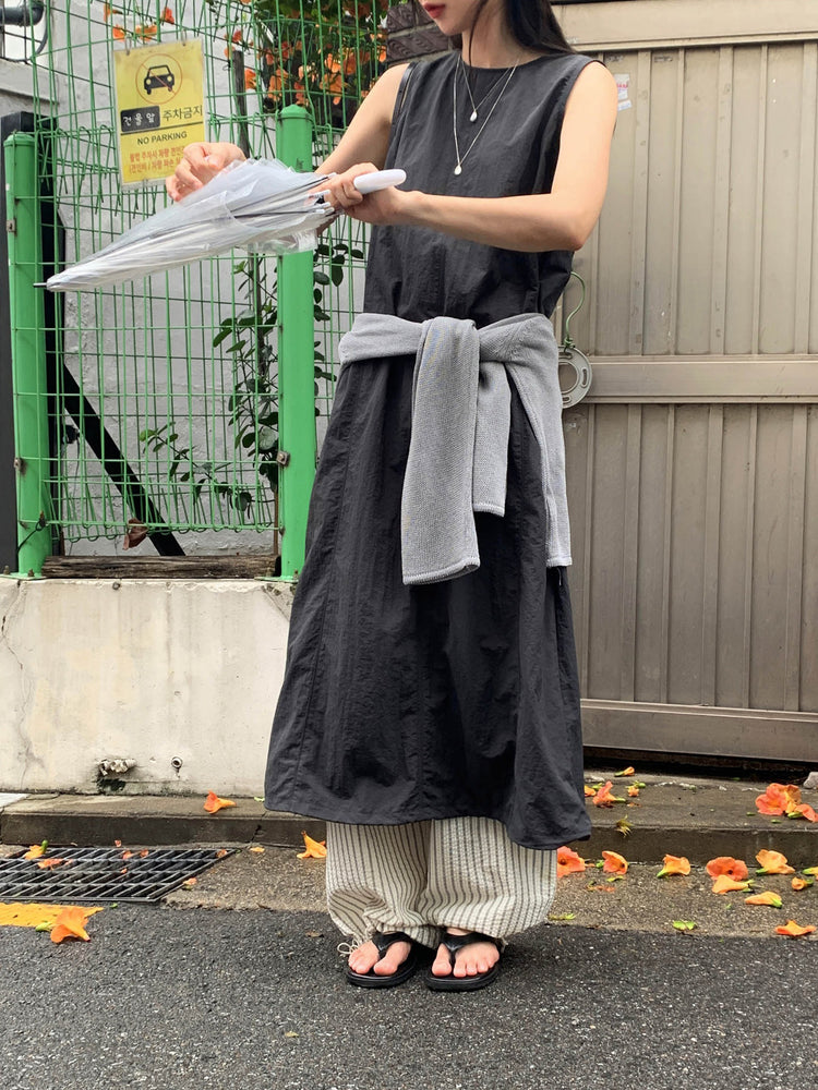 微透V領寬鬆針織衫
