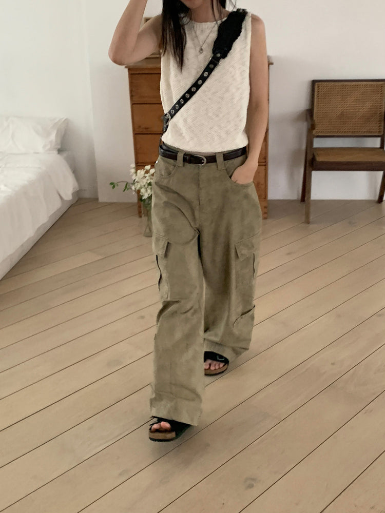 粗針基礎針織背心