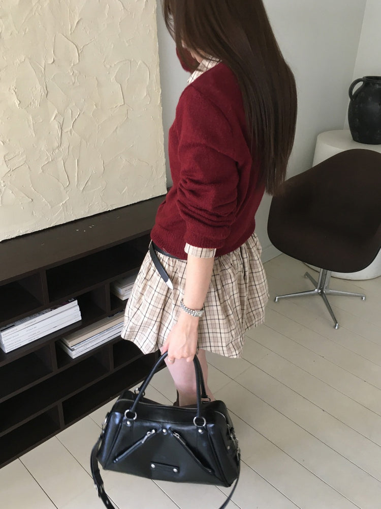 Mohair美色V領針織外套