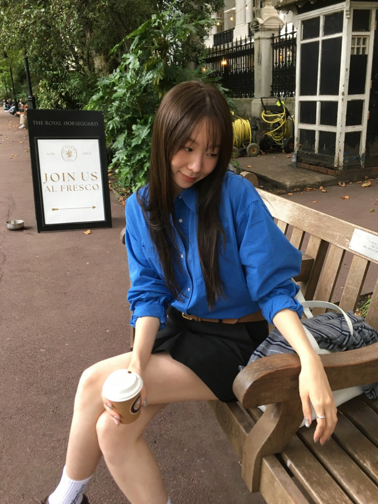 經典棉質寬鬆襯衫