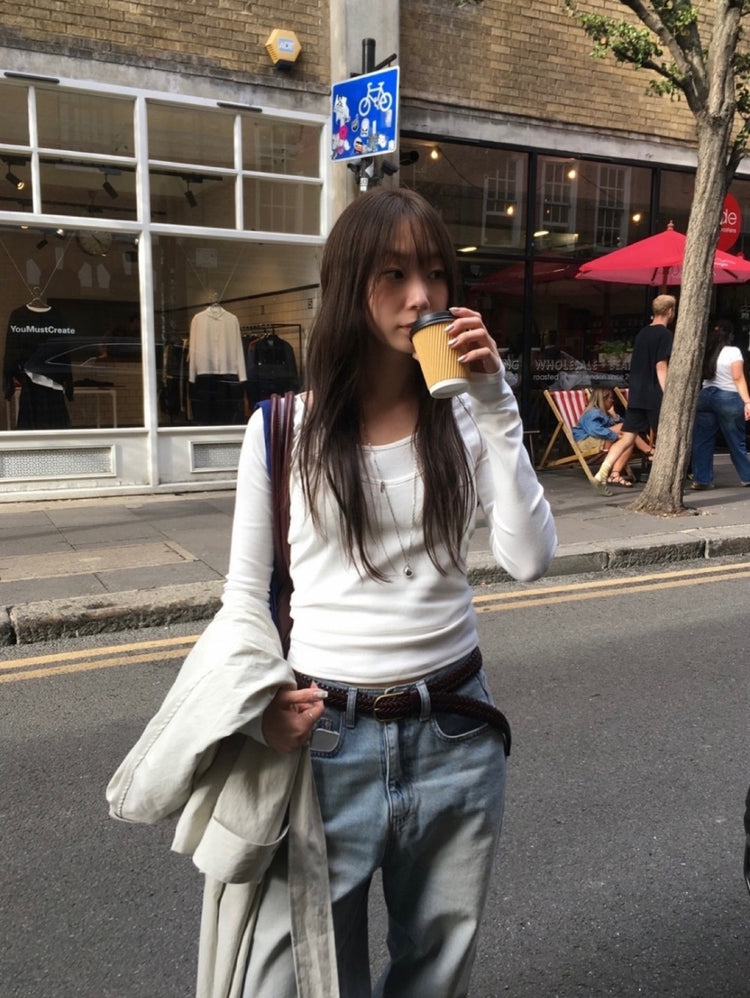 輕薄背皮標細節風衣外套