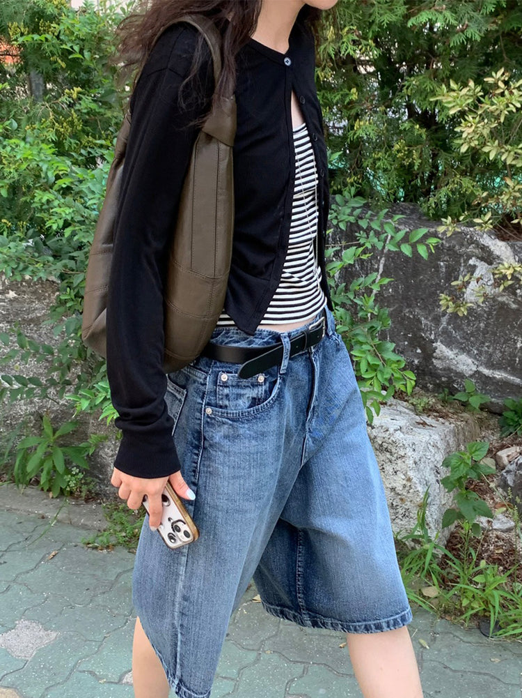 美色排鈕束袖細節外套