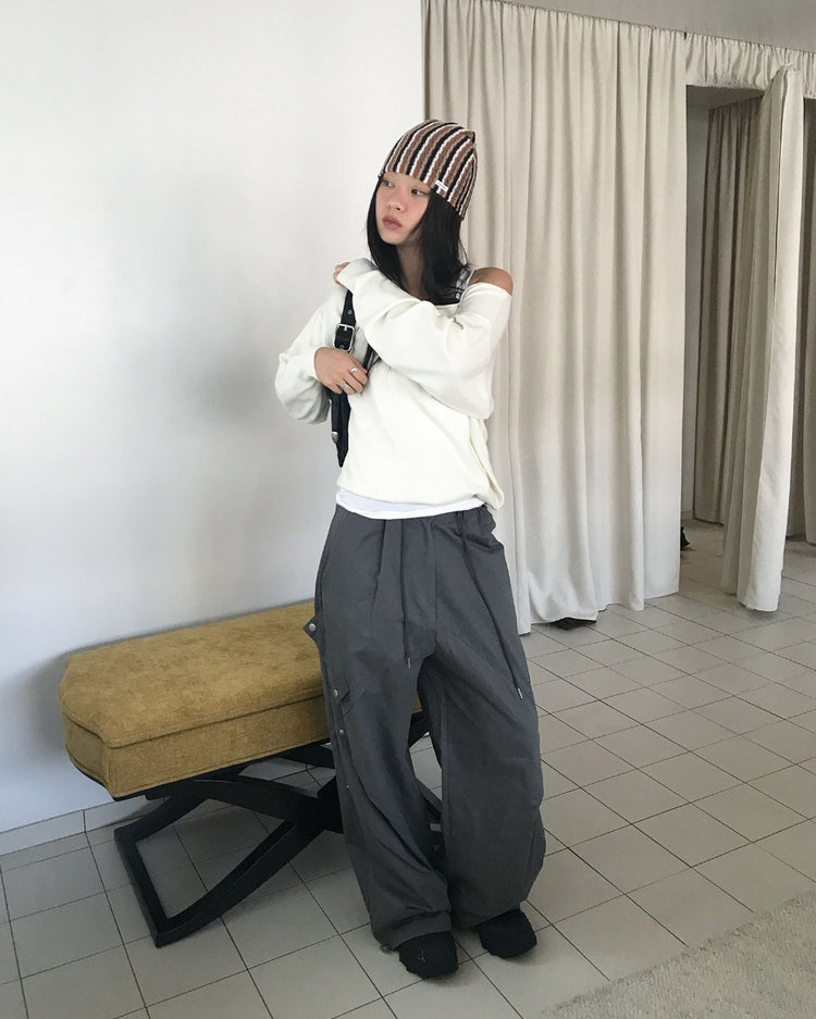 船領美肩細節針織上衣