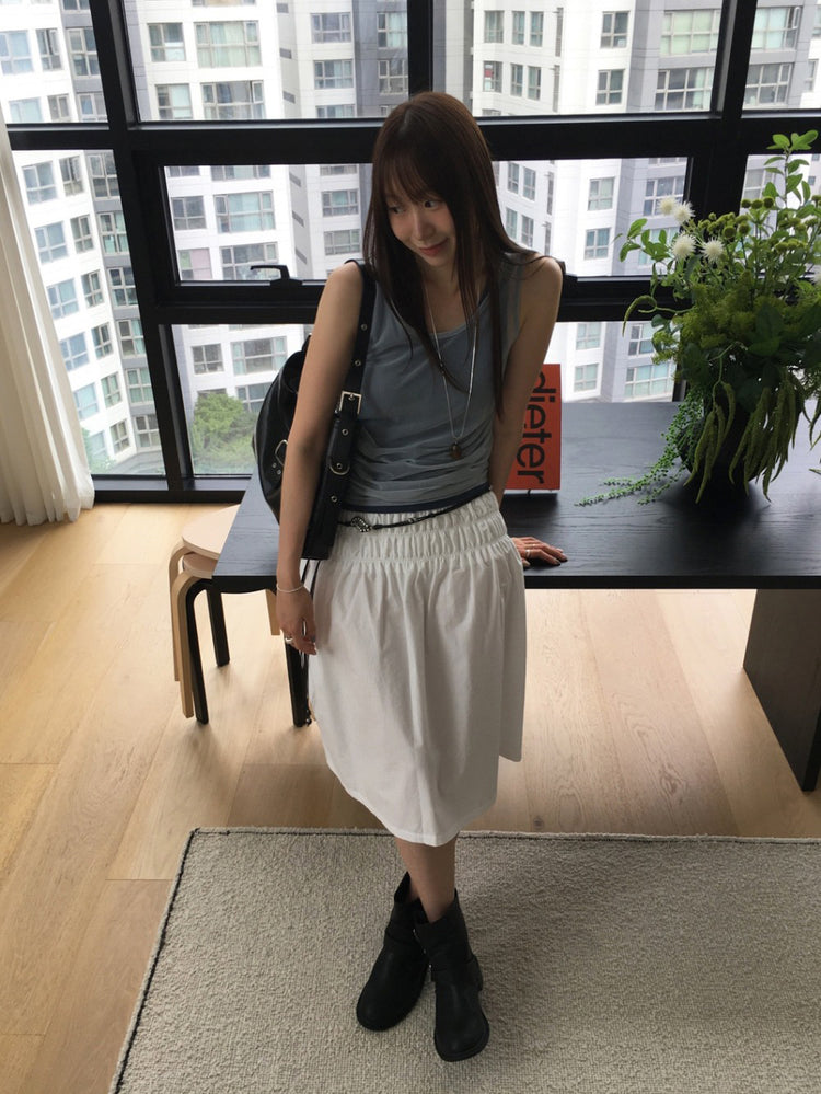 美色U領修身背心
