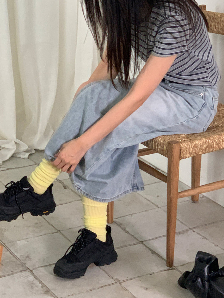 撞色條紋合身上衣
