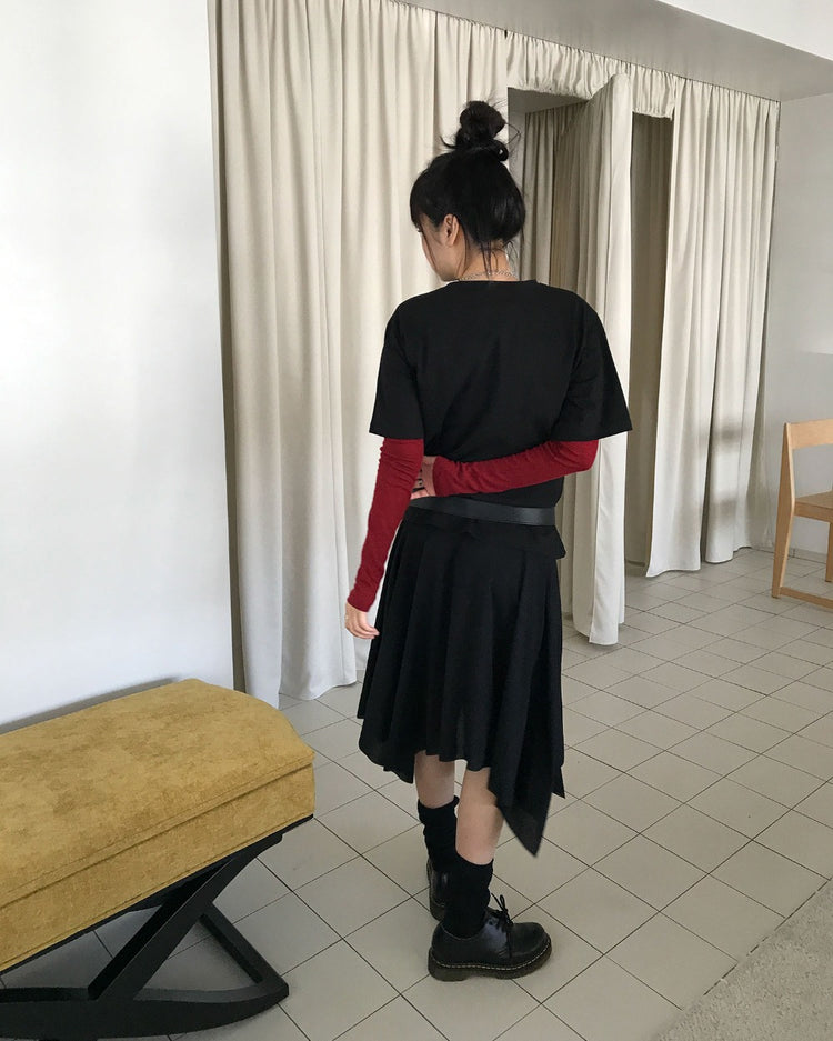美色羊毛透膚上衣